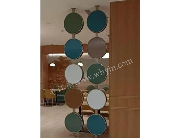 武漢華為W8、W9背景墻不銹鋼屏風